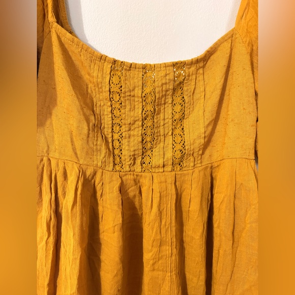 Free People Mustard Backless Maxi Dress - Picture 4 of 8